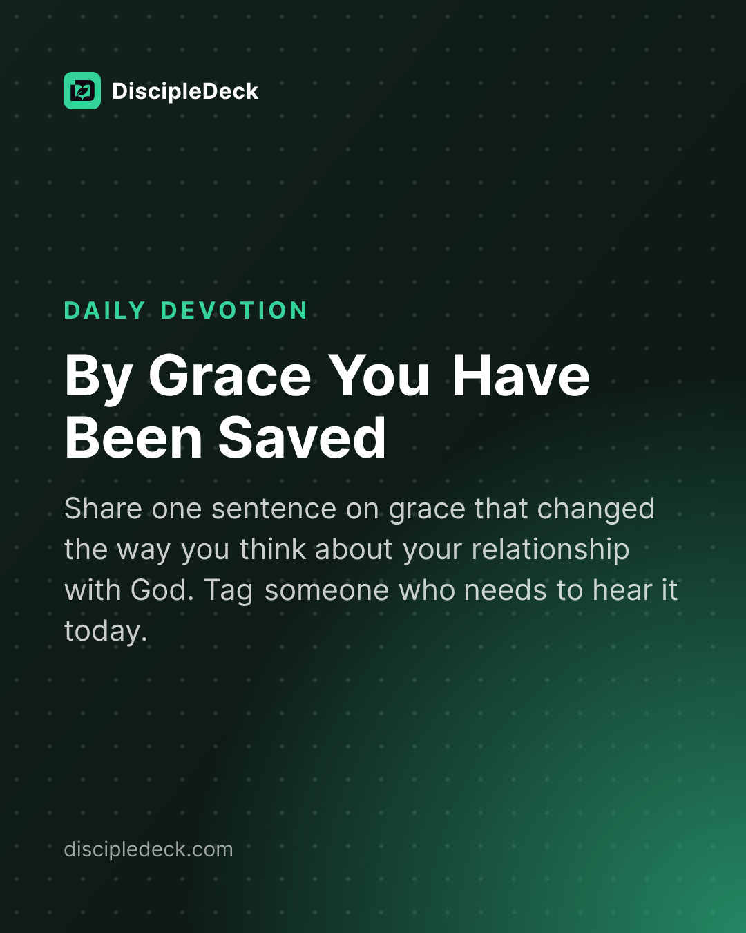 Sharable DiscipleDeck e-tract for By Grace You Have Been Saved